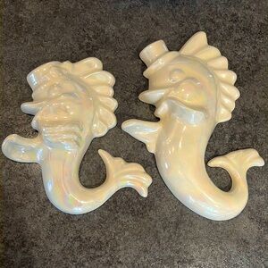 Vintage MCM Arnels chalkware iridescent fish